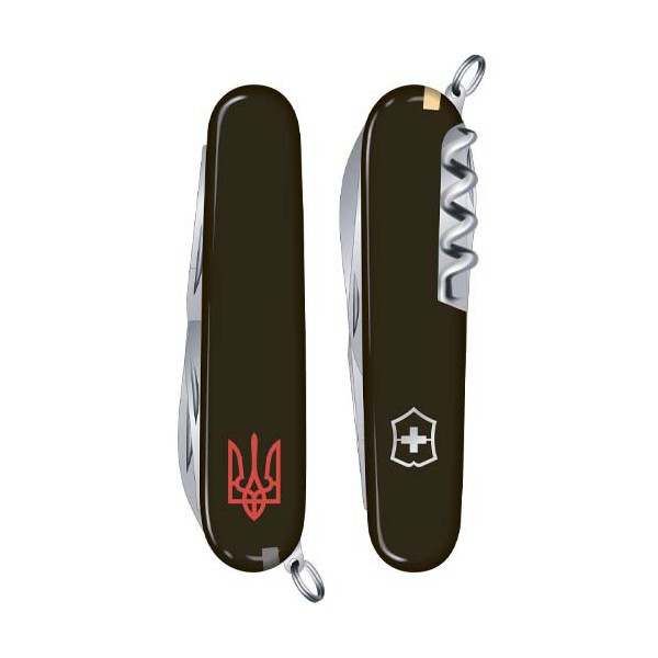 Нож Spartan Ukraine 91мм/12функ/черный /Тризуб.кр.  