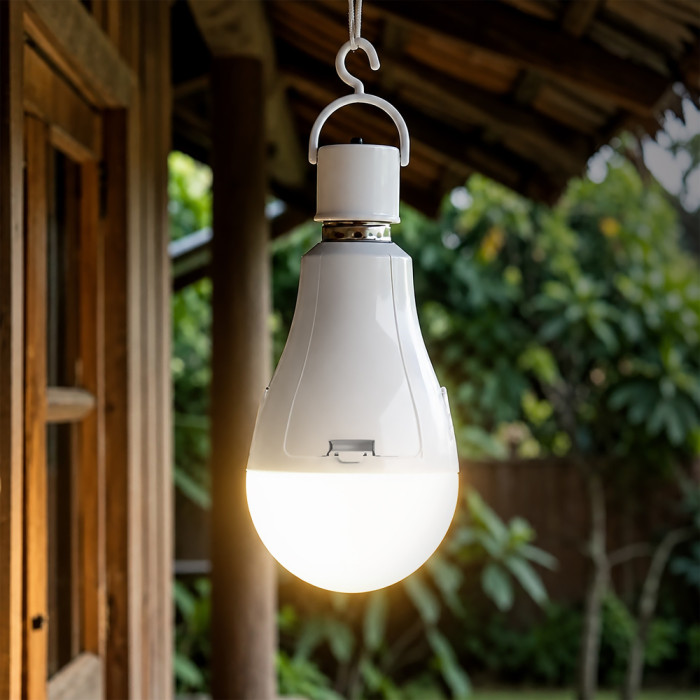 LED лампа аккумуляторная TITANUM A80 12W E27 4000K 230V  