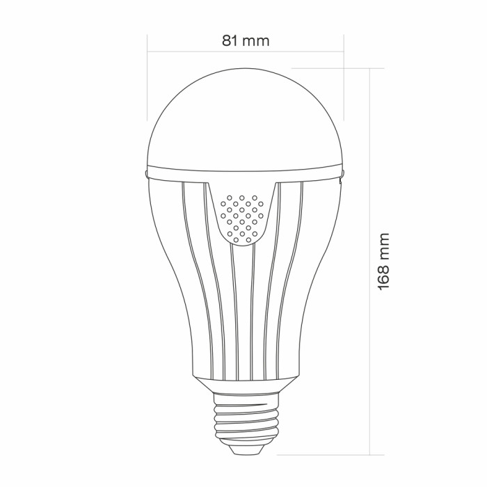 LED лампа аккумуляторная TITANUM A80 12W E27 4000K 230V  