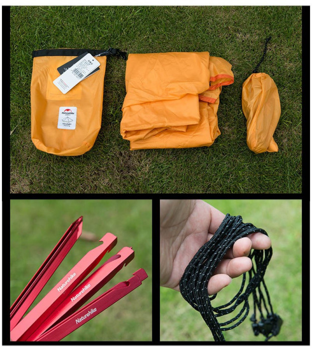 Тент туристический Naturehike 210T polyester 4,25х2.55м 0,66 кг (NH15T003-M)  