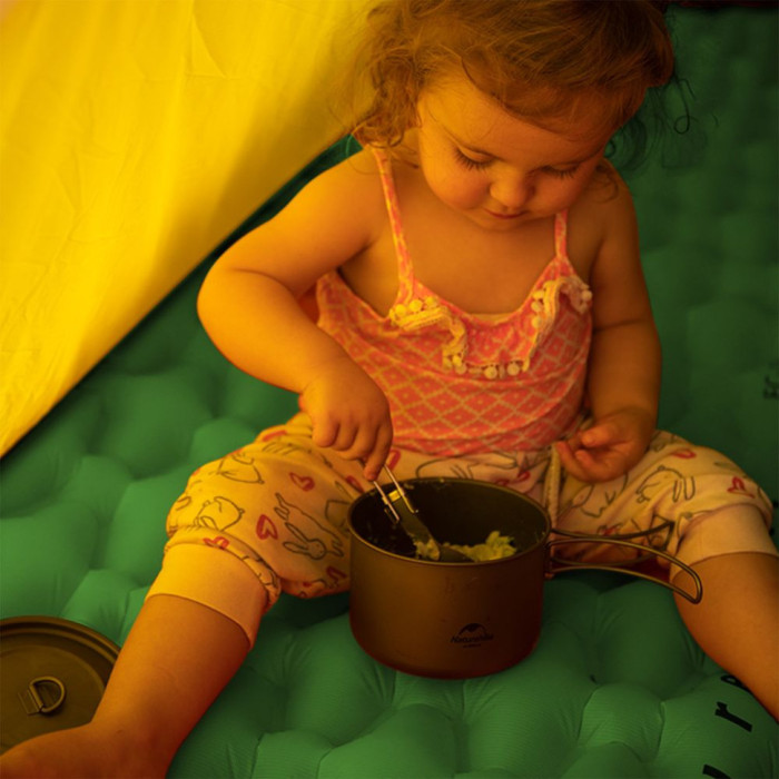 Коврик надувной с подушкой Naturehike FC-12 NH19Z003-P, 65 мм, зеленый  