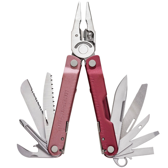 Мультиинструмент Leatherman Rebar Heathered Cranberry, нейлоновый чехол  