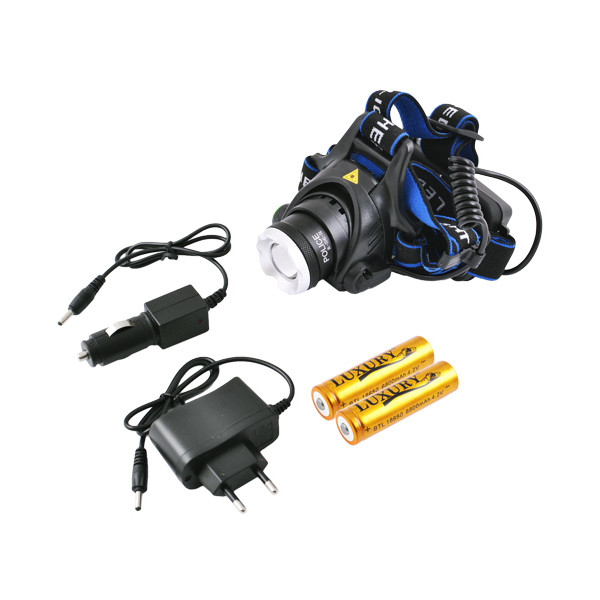 Фонарь налобный Police 6699/204C-T6 2x18650  