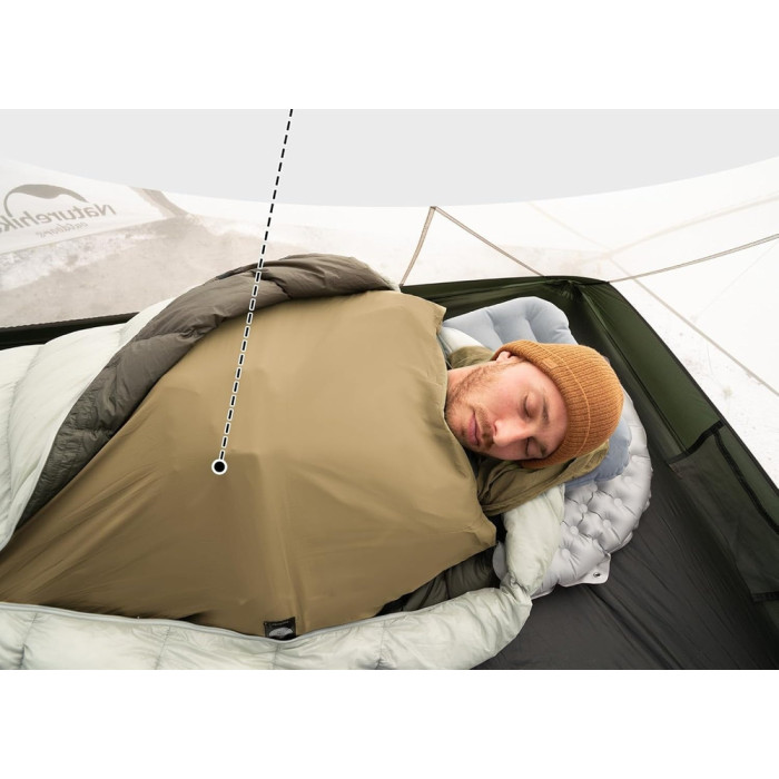 Подкладка для спального мешка Naturehike CNH22SD016, нейлон, коричневая  