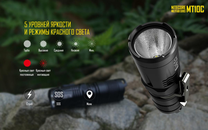 Карманный фонарь Nitecore MT10C, 920 люмен  