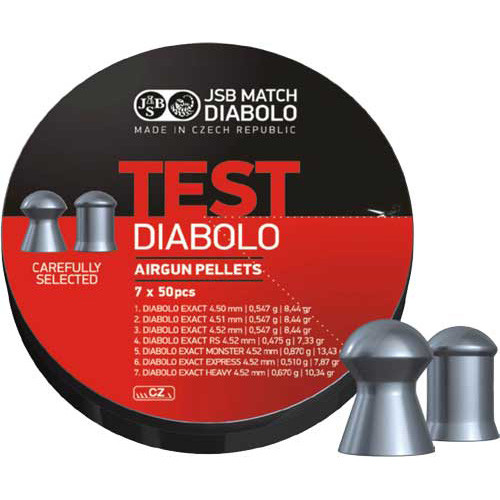 Пули пневматические JSB Diablo TEST EXACT 4,5 мм 0,51; 0,54; 0,67; 0,87 г (002003-350) 