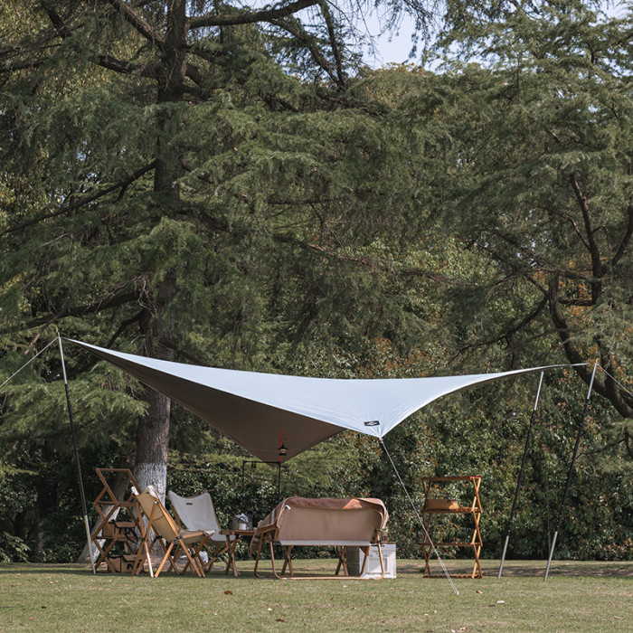 Тент для кемпинга Naturehike Whale NH21TM100, 460х485 см, серый  