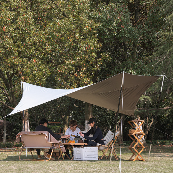 Тент для кемпинга Naturehike Whale NH21TM100, 460х485 см, серый  