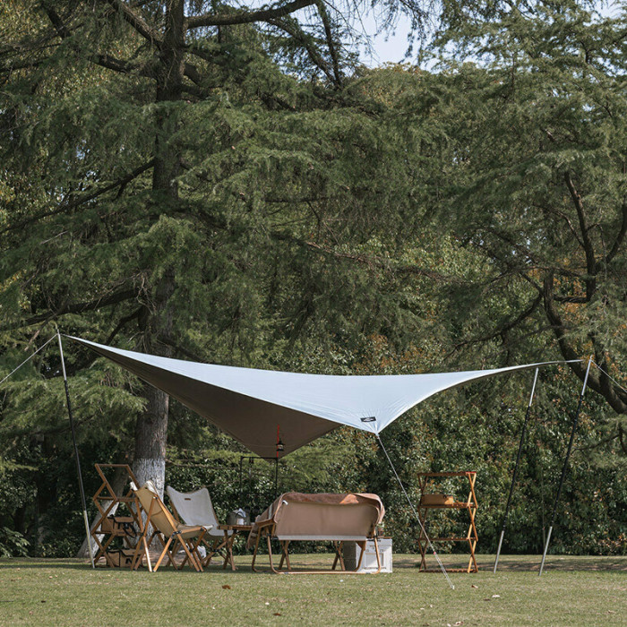 Тент для кемпинга Naturehike Whale NH21TM100, 460х485 см, серый  