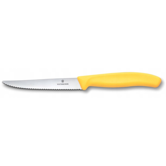 Нож для стейка и пиццы Victorinox Swiss Classic 11см волн желт 6.7238.C1  