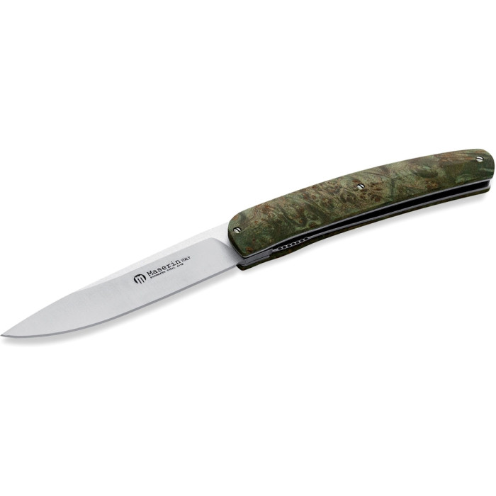 Нож Maserin Gourmet, 1.4116, зеленый кап тополя  