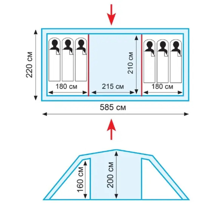 Палатка Tramp Brest 6 (v2) green UTRT-083  