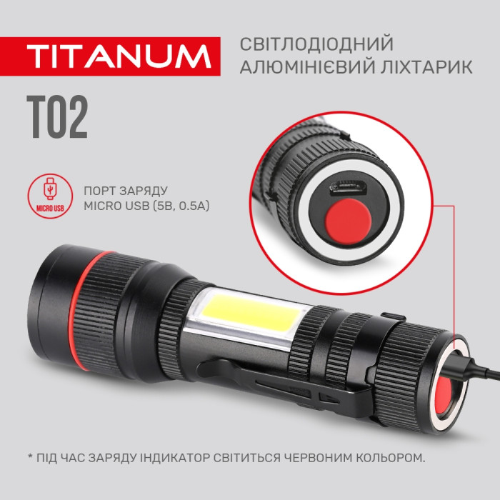 Портативный светодиодный фонарик TITANUM TLF-T02 120Lm 6500K  