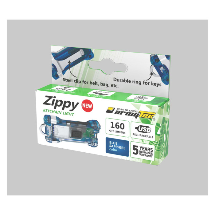 Фонарь-брелок Armytek Zippy, 160 люмен, синий  