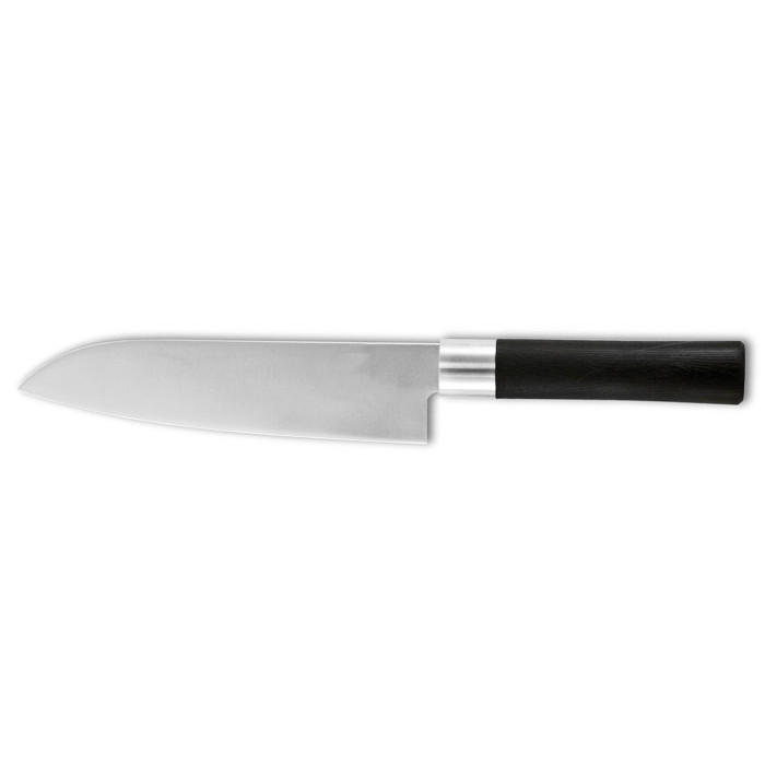 Нож кухонный Kanetsugu Japanese Hocho Santoku Knife 170mm Black plastic handle (4003)  