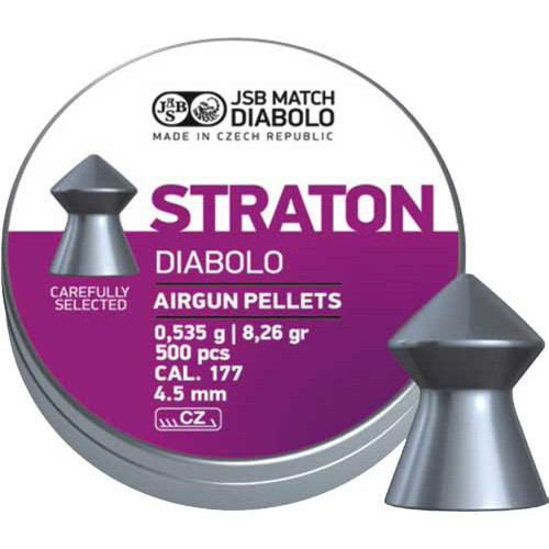 Пули пневматические JSB Diabolo Straton 4,5 мм 0,535 г 500 шт/уп (546112-500) 