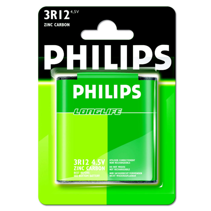 Батарейка 3R12 Philips Long Life тrey (квадратная)  