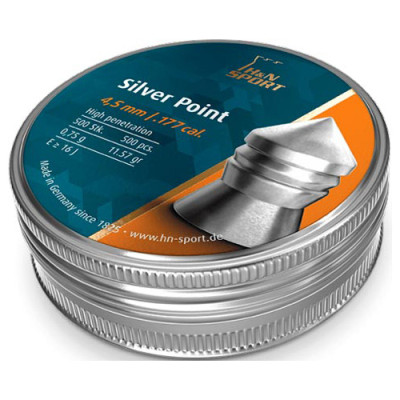 Пули пневматические H&amp;N Silver Point 500 шт/уп 0,75 гр 4,5 мм (92344500005)