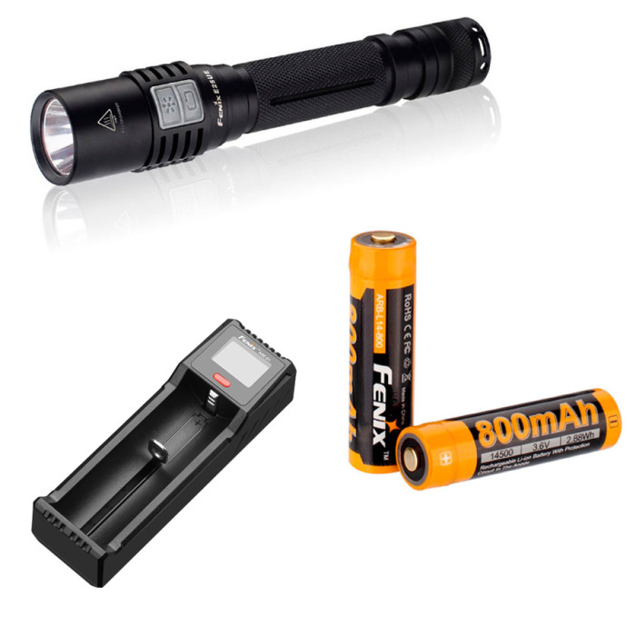 Комплект Fenix E25XPLV5+ 2 аккумулятора ARB-L14-800 + зарядное устройство ARE-D1  