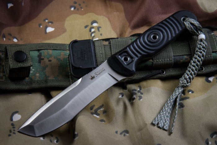 Нож Kizlyar Supreme Vendetta сатин, сталь D2, камо ножны  