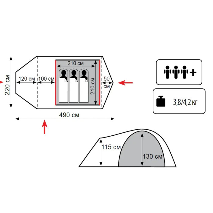 Палатка Tramp Lite Twister 3 UTLT-024-olive  