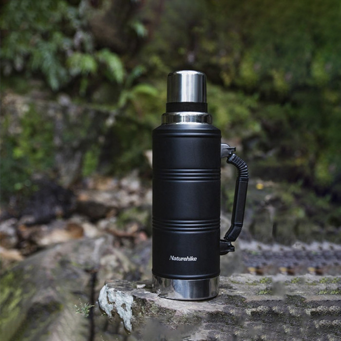 Термос с ручкой Naturehike Q-9H NH19SJ011, 304 сталь, 2.2 л, черный  