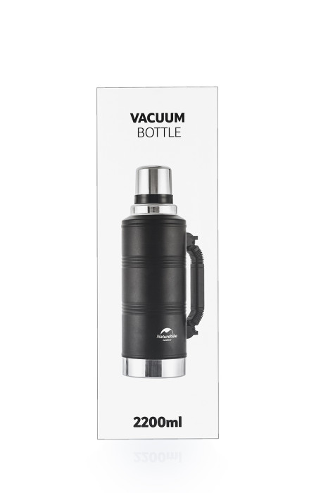 Термос с ручкой Naturehike Q-9H NH19SJ011, 304 сталь, 2.2 л, черный  