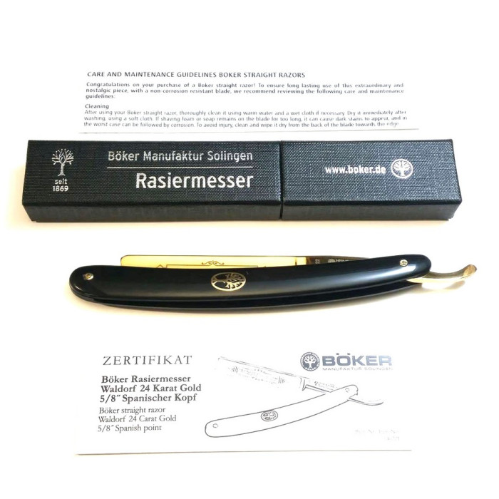 Опасная бритва Boker Waldorf 24 Carat Gold (140321)  