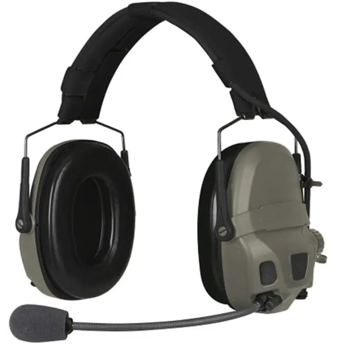 Активные наушники Ops-Core AMP Communication Headset-Connectorized. NFMI. Верхний держатель. Ranger Green  