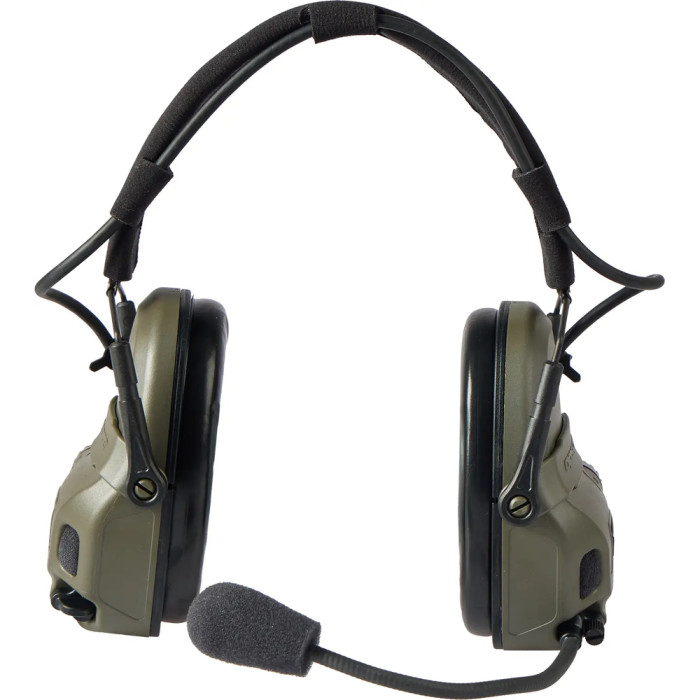 Активные наушники Ops-Core AMP Communication Headset-Connectorized. NFMI. Верхний держатель. Ranger Green  