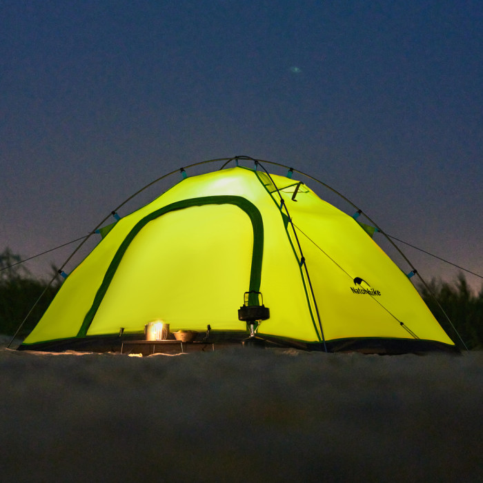 Палатка двухместная Naturehike CNK2450WS030, зеленая  