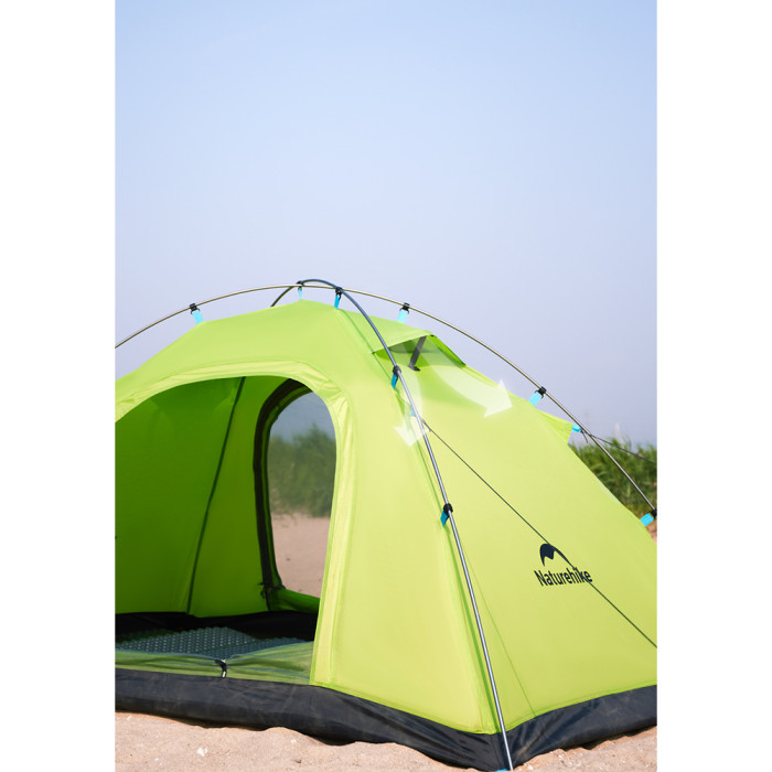 Палатка двухместная Naturehike CNK2450WS030, зеленая  