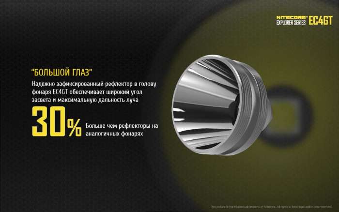 Карманный фонарь Nitecore EC4GT, 1000 люмен  