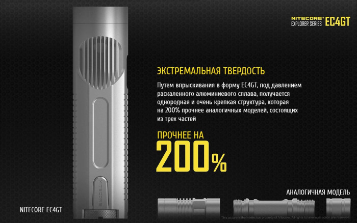 Карманный фонарь Nitecore EC4GT, 1000 люмен  