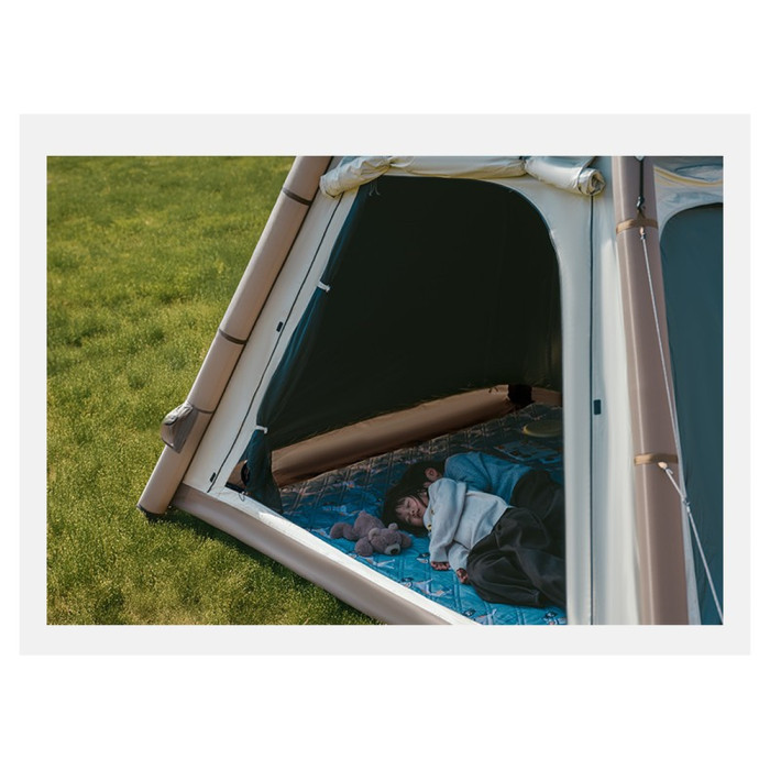 Палатка четырехместная автоматическая надувная с тентом Naturehike Ango CNK2550WS017, коричневая  