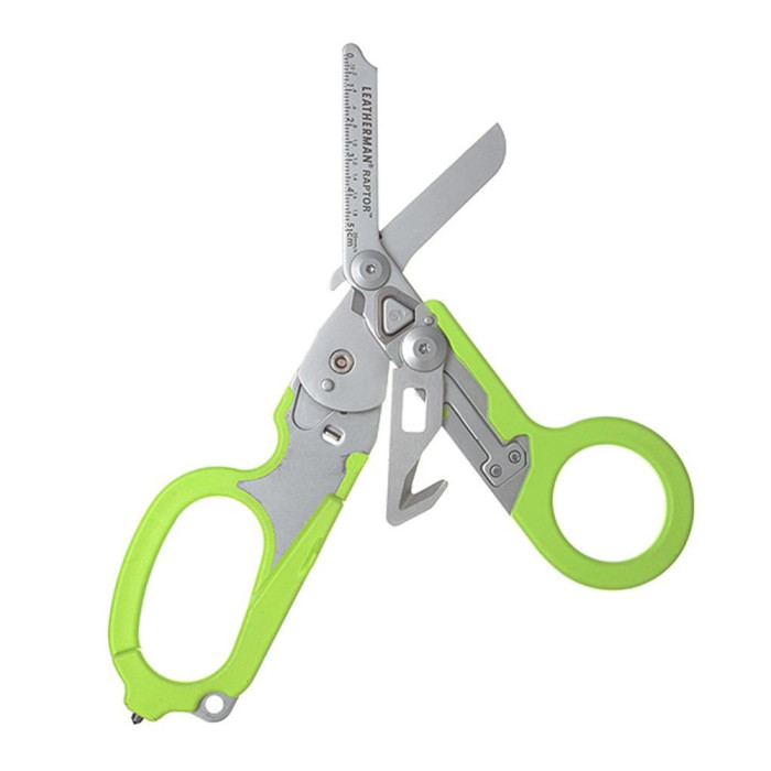 Ножницы LEATHERMAN Raptor Rescue, зеленые, utility чехол 
