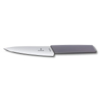 Кухонный нож Swiss Modern Kitchen  15см с фиол. ручкой (блистер)