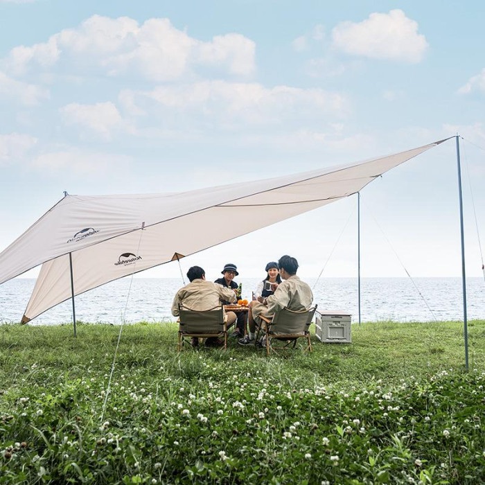 Тент для кемпинга Naturehike Car Rear Canopy NH21TM001, 590х340 см, золотой (с тремя стойками)  