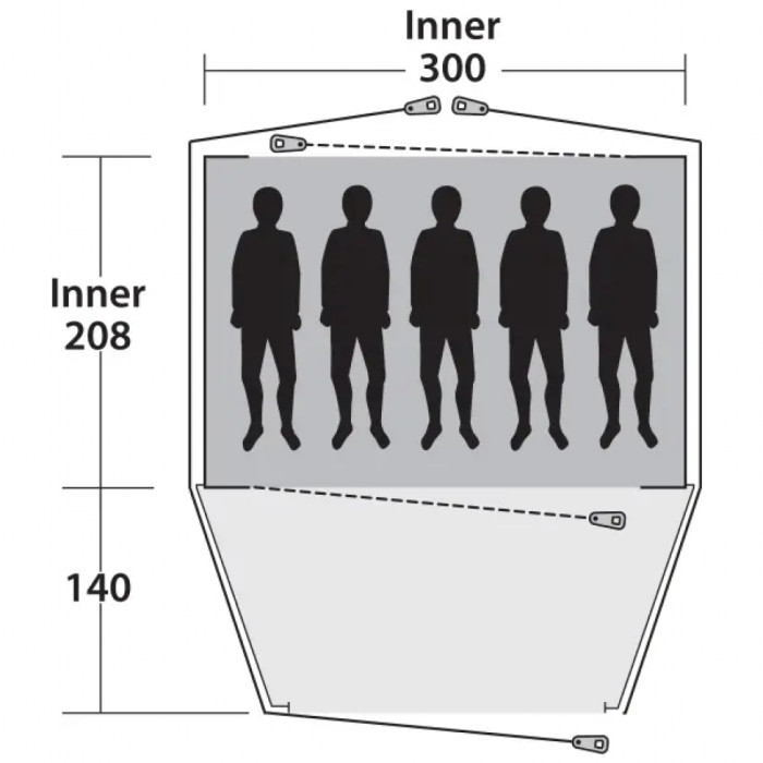 Палатка Outwell Haze 5 Grey (111160)  