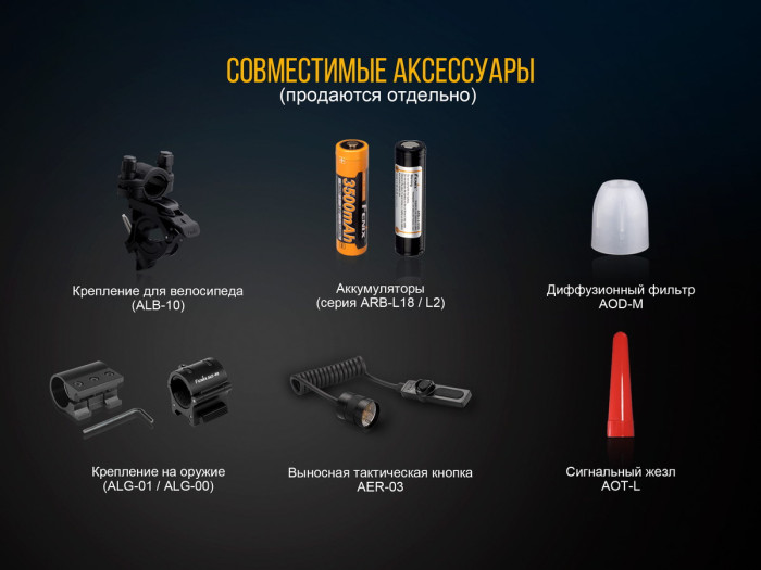 Тактический фонарь Fenix TK25 R&B XP-G2 (S3), 1000 люмен  