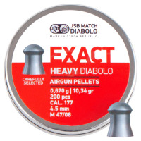 Пули пневматические JSB Diabolo Exact Heavy, 4,52 мм, 0,670 гр. (200шт/уп)