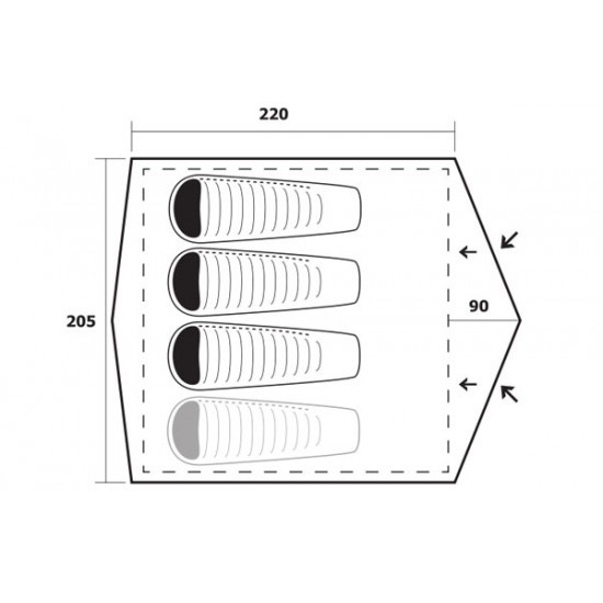 Палатка Trimm Largo-D - 3, зеленая  