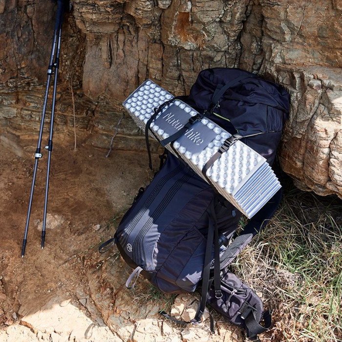 Коврик складной IXPE Naturehike CNK2300DZ017, алюминиевая пленка, 200x65х2 см, темно-голубой  