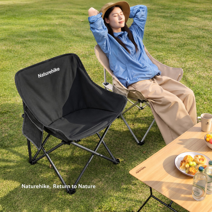 Кресло туристическое складное Naturehike Stellaluna T01 CNH23JU13002, L, черный  