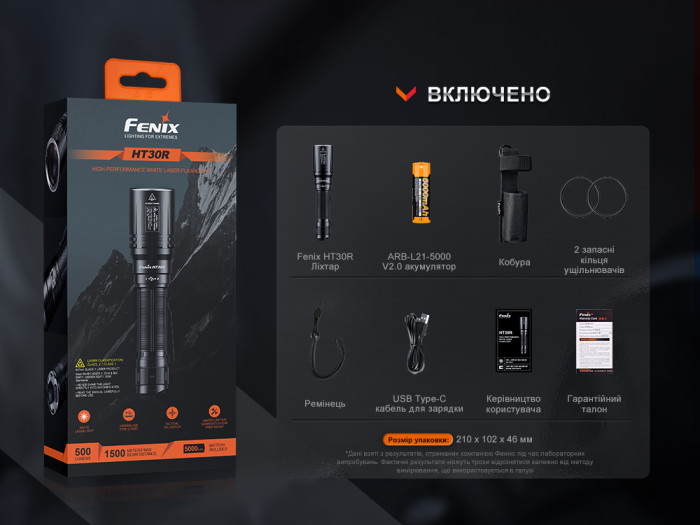 Фонарь ручной лазерный Fenix HT30R  