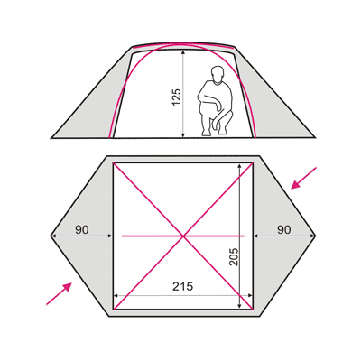 Палатка Terra Incognita Omega 3 (песочный)  