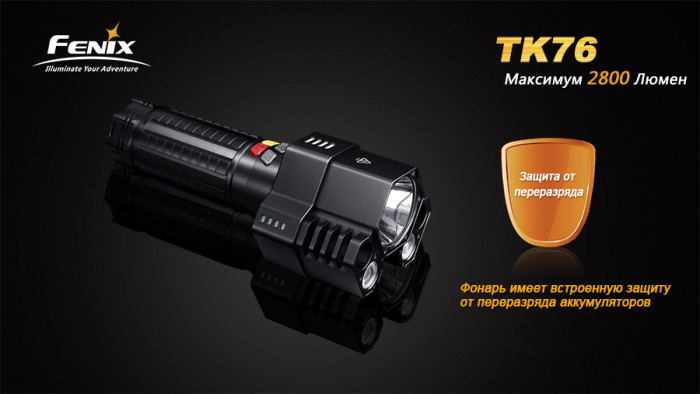 Фонарь Fenix TK76 2xXM-L2 (U2), 1xXM-L2 (T6) (витринный образец)  