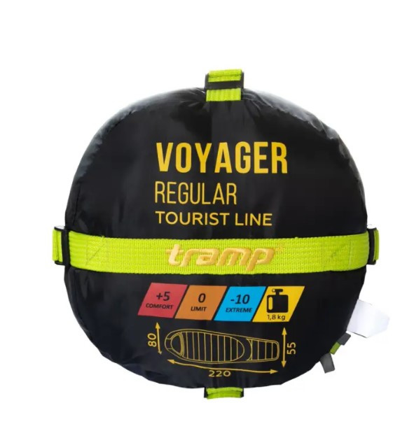 Спальный мешок Tramp Voyager Regular кокон правый оливковый/серый 220/80-55 TRS-052R  