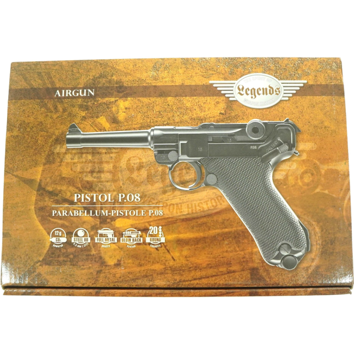 Пневматический пистолет Umarex Legends Luger P08 Blowback кал.4,5мм (5.8142)  