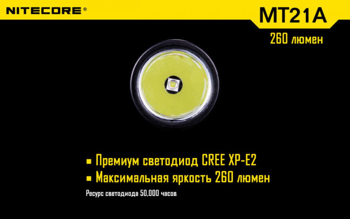 Карманный фонарь Nitecore MT21A, 260 люмен  